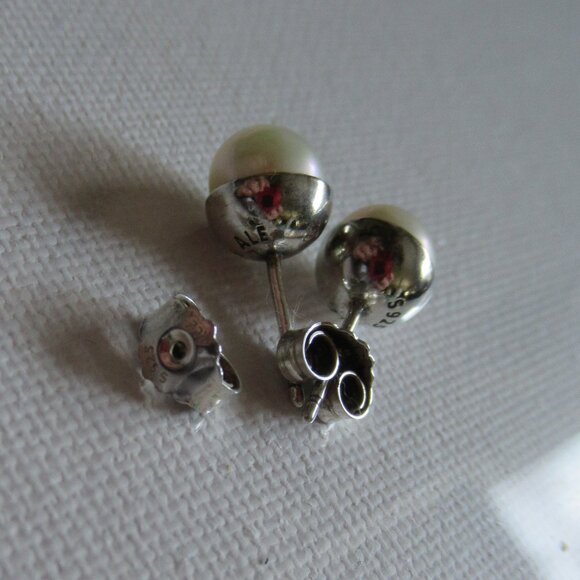Pandora, Pearl Stud Earrings, 7mm, 925, Modern, Contemporary - Picture 5 of 11